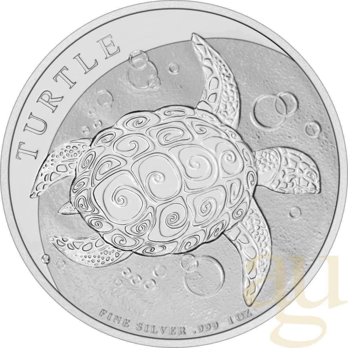 1 Unze Silbermünze Niue Schildkröte 2020