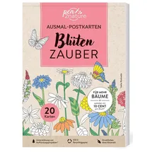 pen2nature Ausmal-Postkarten Blütenzauber 20 Karten
