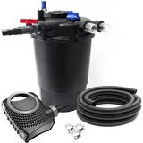 Wiltec SunSun CPF-30000 SET bis 60000l 55W UVC NEO10000 Pumpe Schlauch Teichfilterset