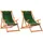 vidaXL Strandstuhl 2er Set Grün