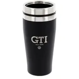 VW Collection - Volkswagen Isolierter Edelstahl Thermo-Becher im GTI Design (Doppelwandig/450ml/Schwarz)