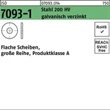 Industrial Quality Supplies Scheibe DIN 9021/ISO 7093 4,3x12x1mm Stahl galvanisch verzinkt