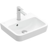 Villeroy & Boch O.novo Einbau-/Aufsatz Handwaschbecken 43444GR1 45x37cm, eckig, mit Hahnloch, mit Überlauf,