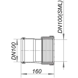 Dallmer HT/SML-Rohrverbinder DN 100