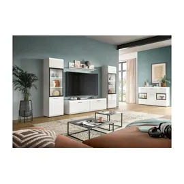 Möbel Kraft Wohnkombination ¦ weiß ¦ Maße (cm): B: 220 H: 160