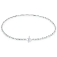 Elli Choker Panzerkette Choker Kreis Stab 925 Silber silberfarben