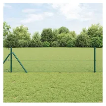 vidaXL Zaunpfosten 25 x 0,5 m Grün/Stahl
