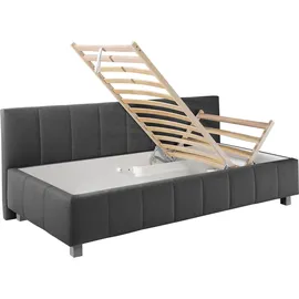 MAINTAL Polsterliege MAINTAL "Mailo", grau (anthrazit), B:107cm L:218cm, Komplettbetten, mit Bettkasten, in 3 Breiten, Federkern- oder Bonellmatratze wählbar