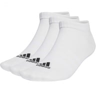 adidas Unisex Thin and Light Sportswear 3 Pairs Knöchelsocken, White/Black, M
