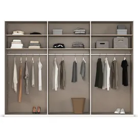 Rauch »Kleiderschrank Schrank Garderobe Schlafzimmerschrank LUMIS«, mit Glasrahmentüren aus transparentem Grauglas MADE IN GERMANY grau
