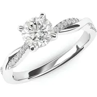Jumpeak Diamantring 1 Karat Labordiamant Ring, 14K Gold Verlobungsring, Geschenk, Labordiamant, Brillantschliff, Hochzeitsgeschenk 62mm