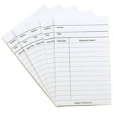 Hygloss Library Cards, White Bibliothekskarten, Papier, Weiss/opulenter Garten, 3" x 5", 500