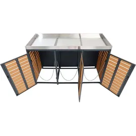 MCW Mülltonnenbox K14 124 x 200 x 84 cm braun