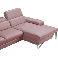 Ecksofa EGOITALIANO "Princess, elegantes Designsofa mit erstklassigem Sitzkomfort, L-Form", rosa (altrosa), B:282cm H:95cm T:168cm, Leder NUVOLE (Echtes Rindsleder). Halbnatürliches, halbnarbiges Rindsleder mit einer natürlichen Körnung von 1, 2 bis 1, 4 mm. Dieses Leder hat eine weiche, wachsartige Haptik mit mattem Aussehen und einem Wolkeneffekt. Es handelt sich um ein Naturleder, das die ursprünglichen Eigenschaften der Lederhäute nicht verändert. Das Vorhandensein von verheilten Narben,