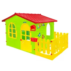 Mochtoys: Spielhaus mit Zaun - grün
