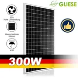 Gliese Solarpanel 300Watt Monokristallin Solarmodul Photovoltaik Solarzelle 18V Ideal zum Wohnwagen, Garten, Wohnmobil, Boot und Hausdach