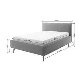 Meise Möbel Polsterbett ¦ blau ¦ Maße (cm): B: 161 H: 105