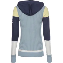 KangaROOS Kapuzenstrickjacke mit Colorblock, große Größen blau