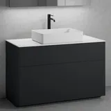 neoro n50 Unterschrank B: 120 cm mit 2 Auszügen, Waschtisch B: 58 cm weiß matt, B: 120.5 BN0065WM+BN0444BM+BN0404WM