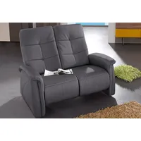 exxpo - sofa fashion 2-Sitzer EXXPO - SOFA FASHION "Tivoli, Kinosofa, bequem und komfortabel durch die Relaxfunktion", grau (anthrazit), B:140cm H:109cm T:97cm, Softlux-Kunstleder;NaturLeder;Luxus-Microfaser, »Aqua Clean« (50% Polyester, 35% Polyacryl, 15% Polyamid), Sofas,
