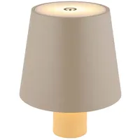 GLOBO Tischlampe Flaschenleuchte LED sandfarben Tischleuchte Gartenleuchte Außenlampe Terrassenlampe,