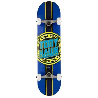 Tony Hawk SS 180+ Komplettes Skateboard-Logo, blau/gelb, 19,1 cm breit