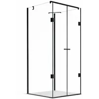 BuyLando.Shop Emma U-Form Duschkabine rechts 80 x 180 cm Schwarz/Transparent  D648360641500