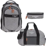 Elephant Gin 3 Teile Set Elephant Schulrucksack Hero Signature Rucksack + Sporttasche + Mäppchen 12723 (Two Tone Grey (grau/anthrazit))
