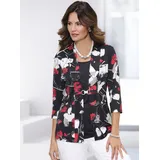 Witt Weiden 2-in-1-Shirt in schwarz-rot-bedruckt | Gr.: 42