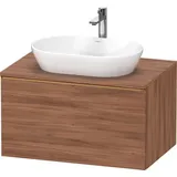 Duravit Waschtischunterschrank wandhängend „D-Neo“ 80 × 45,9 × 55 cm in Nussbaum Natur