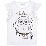 Harry Potter T-Shirt Hedwig Mädchen Kurzarmshirt aus Baumwolle Gr. 98 - 128 cm rosa|weiß 104 cm