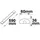 ISOLED LED Aufbauleuchte Aluminium 59 cm 20 W inkl. Color Switch grau