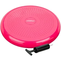 Relaxdays 3 x Balance Kissen, 140 kg Maximalgewicht, Balance Pad mit Luftpumpe, Ballsitzkissen mit Noppen, Fitness Kissen, pink