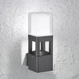 WOFI Außenwandleuchte Kunststoff Metall 8,5x26 cm 10W 580lm warmweiß schwarz