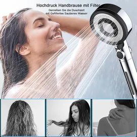 luxuskollektion Nafall Duschkopf Handbrause PP Filter 5 Strahlarten Hochdruck Regendusche