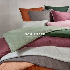 SCHIESSER Bettwäscheset Vinnie - Renforcé - 2-teilig - 135 x 200 cm, - Grau
