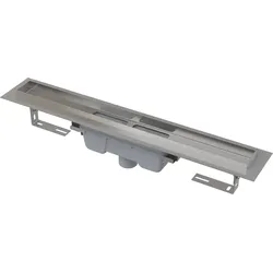 Alcadrain APZ1006 Duschrinne mit Rand für den vollen Rost, Abfluss senkrecht 1050 mm