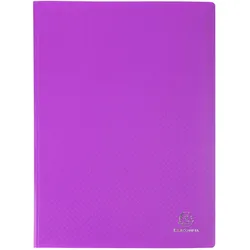 Exacompta 88226E 20x Sichtmappe aus PP 500μ mit 20 glatten Hüllen, transparent, für Format DIN A4 - Violett