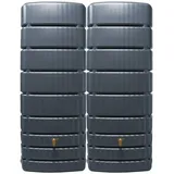 4rain Slim Wandtank-SET 1000 l, graphite grey, 2 x slim 500 l, inkl. Verbinder - 211829 - 4rain