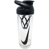 Nike TR Hypercharge Shaker Bottle Trinkflasche, Clear/Black/Black/Black, 709ml
