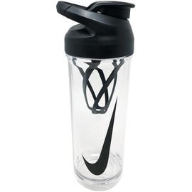 Nike TR Hypercharge Shaker Bottle Trinkflasche, Clear/Black/Black/Black, 709ml