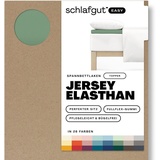 SCHLAFGUT Easy Spannbettlaken für Topper Jersey Elasthan 120 x 200 - 130  x 220 cm green mid