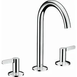 hansgrohe Axor One 3-Loch-Waschtischarmatur 48050000 Ausladung 140mm, mit Push-Open Ablaufgarnitur, chrom