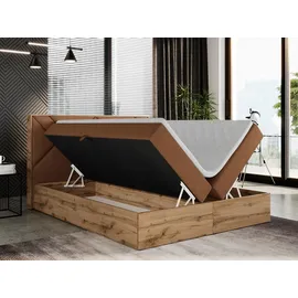 MKS Boxspringbett 180 x 200 cm H3 Orange