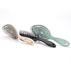 1 x Haarbürste Komfort, ergonomisch, Farbe zufällig