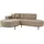 WFL GROUP Ecksofa Hana Loft 3-Sitzer Ecke Links Boucle Dunkelbeige 241/80/168 cm