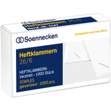 SOENNECKEN Heftklammern 3147 26/6 verzinkt 1000 St./Pack.