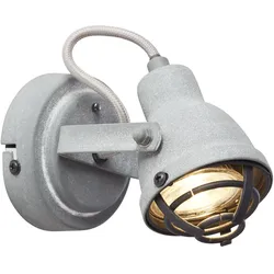 Brilliant LED Wandspot Bente Grau Beton Industrie stil GU10 4-5W 3000K Warmweiß