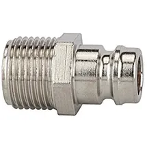 Riegler Temperier-Einstecknippel DN 9 mit AG, mit Absperrventil, G 1/2