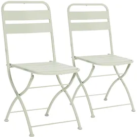 VS Venta-stock GARTENKLAPPSTUHL-SET Perla Metall